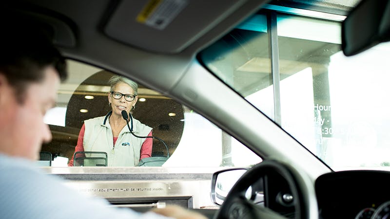 EPB cashier at drive-thru window