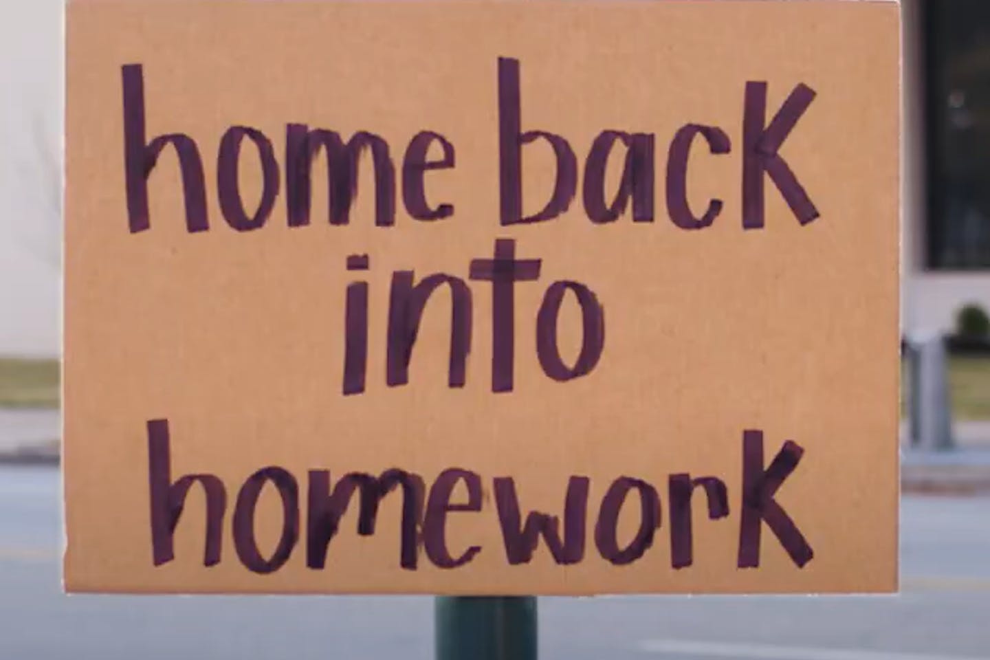 home back into homelessness sign