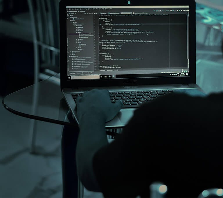 computer monitor with code on the screen