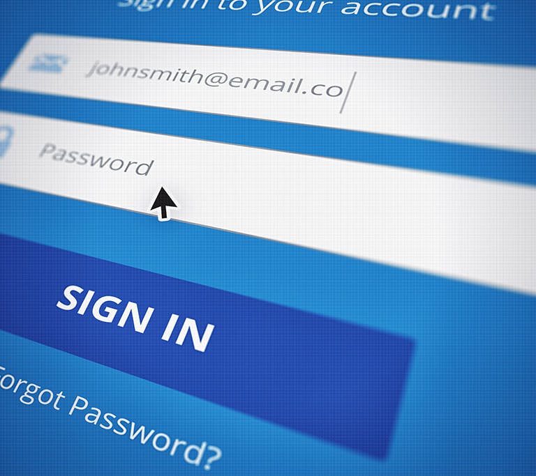 password login screen